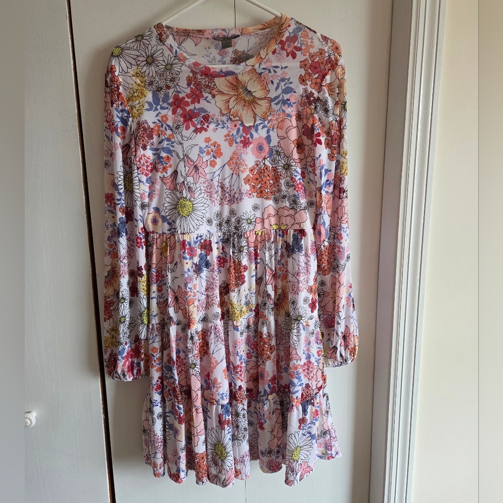Love By Design Multicolor Floral Long Sleeve Dress